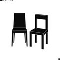 Chair silhouette. Classical furniture vector