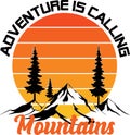 Adventure Is Calling Mountains SVG Vector Design
