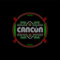 Cancun Mexico emblem Maya Aztec style design