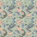 Abstract seamless unusual hand drawn pattern