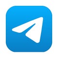 Telegram icon. Social media. Popular messenger app Royalty Free Stock Photo