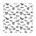 Seamless pattern lips and mouth design background