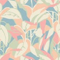branch and leaf with neon color illustration seamless repeat pattern fashion and fabric surface design digital artwork Royalty Free Stock Photo