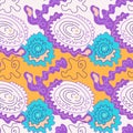 Abstract urban vector seamless artwork with surreal pattern Royalty Free Stock Photo