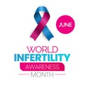 World Infertility Awareness Month. Observed in June annually. Vector poster, banner. Royalty Free Stock Photo