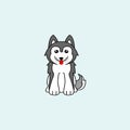 Cartoon Dog icon illustration template for many purpose. Drawing lesson for children. Vector illustration Royalty Free Stock Photo