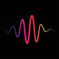 Sound waves vector illustration design template Royalty Free Stock Photo