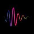 Sound waves vector illustration design template Royalty Free Stock Photo