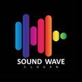 Sound waves vector illustration design template Royalty Free Stock Photo