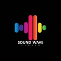 Sound waves vector illustration design template Royalty Free Stock Photo