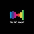 Sound waves vector illustration design template Royalty Free Stock Photo