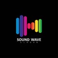 Sound waves vector illustration design template Royalty Free Stock Photo