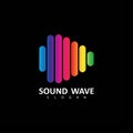 Sound waves vector illustration design template Royalty Free Stock Photo