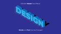 Editable Flat 3D Isometric Vector Text Effect Royalty Free Stock Photo