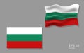 Vector flag of Bulgaria, illustration.