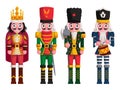 flat army nutcracker vector drawing illustration set design Classic Christmas Royalty Free Stock Photo