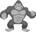 angry gorilla cartoon Royalty Free Stock Photo