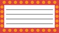 Template illustration of a carnival or circus themed label. Blank ticket.