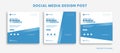 Set of Editable Social Media Instagram Design Post in Blue Theme for Growth Business