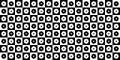 Black and white geometric checkered floral seamless pattern Royalty Free Stock Photo