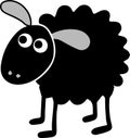 Black sheep Vector design SVG