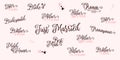 Bridal Party handwritten guests list