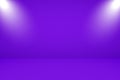 Vector illustration of empty studio with spotlights and magenta background for product display