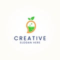 Creative Mango logo design with laboratory Vector Image