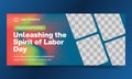 Creative labor web banner design template background