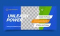 Creative unleash power web banner design template background
