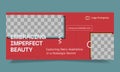 Creative retro web banner design template background