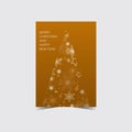Vertical festive christmas greeting card