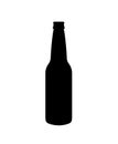 Small glass bottle silhouette Royalty Free Stock Photo