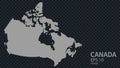 Flat vector map of Canada with borders isolated on background flat style.Web Royalty Free Stock Photo