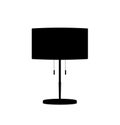 Half metal table lamp silhouette, work, study and bedroom decor light