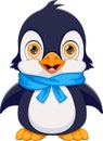 cute penguin cartoon on white background Royalty Free Stock Photo