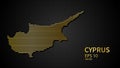 Vector gold map of Cyprus, futuristic modern website background or cover page .Web
