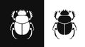 Scarab beetle logo. Isolated scarab beetle on white background Royalty Free Stock Photo