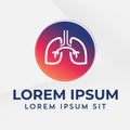 Lungs logo icon medical diagnostic vector pulmonary Pulmonology Pulmo Royalty Free Stock Photo