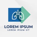Lungs logo icon medical diagnostic vector pulmonary Pulmonology Pulmo Royalty Free Stock Photo