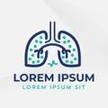 Lungs logo icon medical diagnostic vector pulmonary Pulmonology Pulmo Royalty Free Stock Photo