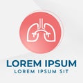 Lungs logo icon medical diagnostic vector pulmonary Pulmonology Pulmo