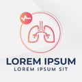 Lungs logo icon medical diagnostic vector pulmonary Pulmonology Pulmo Royalty Free Stock Photo