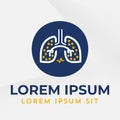 Lungs logo icon medical diagnostic vector pulmonary Pulmonology Pulmo Royalty Free Stock Photo