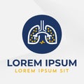 Lungs logo icon medical diagnostic vector pulmonary Pulmonology Pulmo