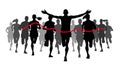 Runner, Running a marathon, runner wins Royalty Free Stock Photo
