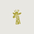 Giraffe simple and cute logo