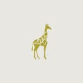 Giraffe simple and cute logo