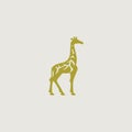 Giraffe simple and cute logo