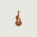 Vector image of a logo that uses a guitar